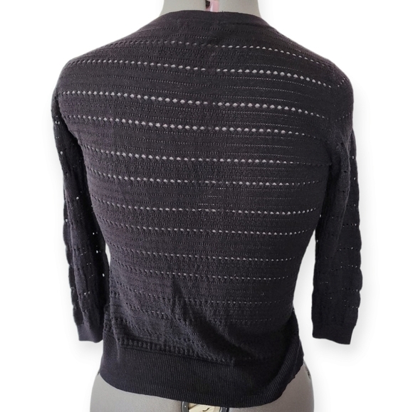 H&M cardigan jumper size 10 black lightweight - Picture 5 of 7